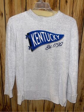 Royce Apparel Kentucky Graphic Terry Cloth Sweatshirt Small Soft Cozy Pullover